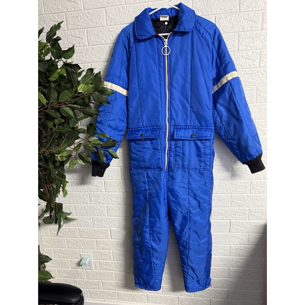 VTG Walls Blizzard Pruf Youth Ski Suit Blue Snowmobile Coveralls Size 16/18 XXL